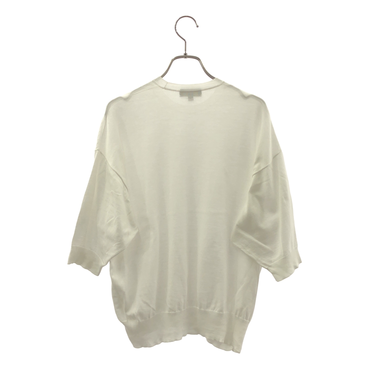 Drawer / ドゥロワー コットン ハイゲージ ハーフスリーブ ニット