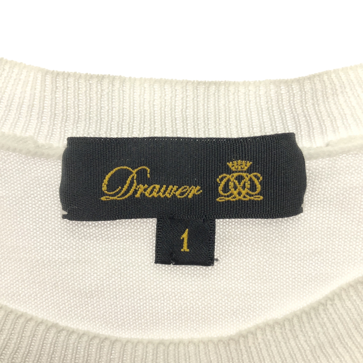 Drawer / ドゥロワー コットン ハイゲージ ハーフスリーブ ニット