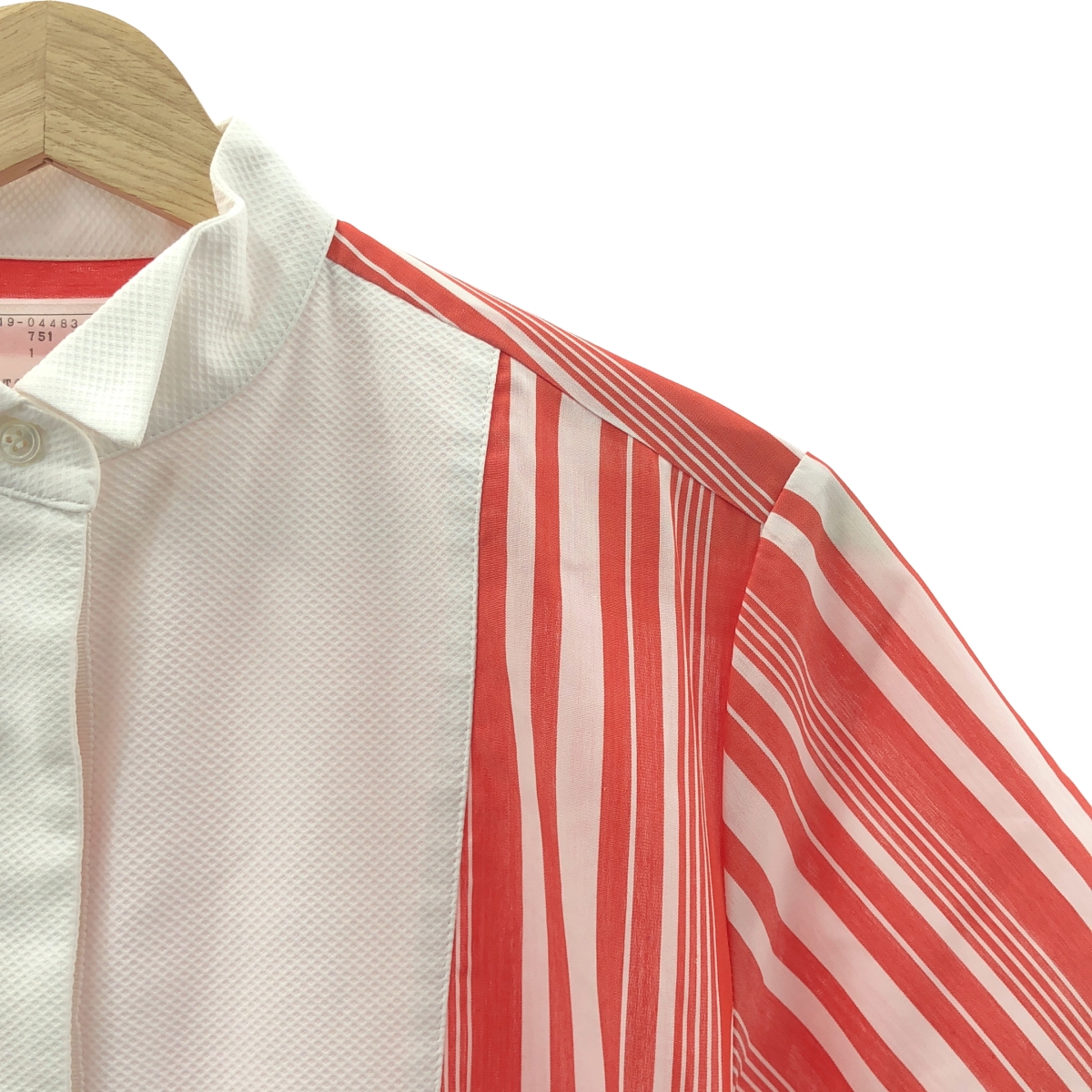 sacai / サカイ サイドジップ ストライプ シャツワンピース