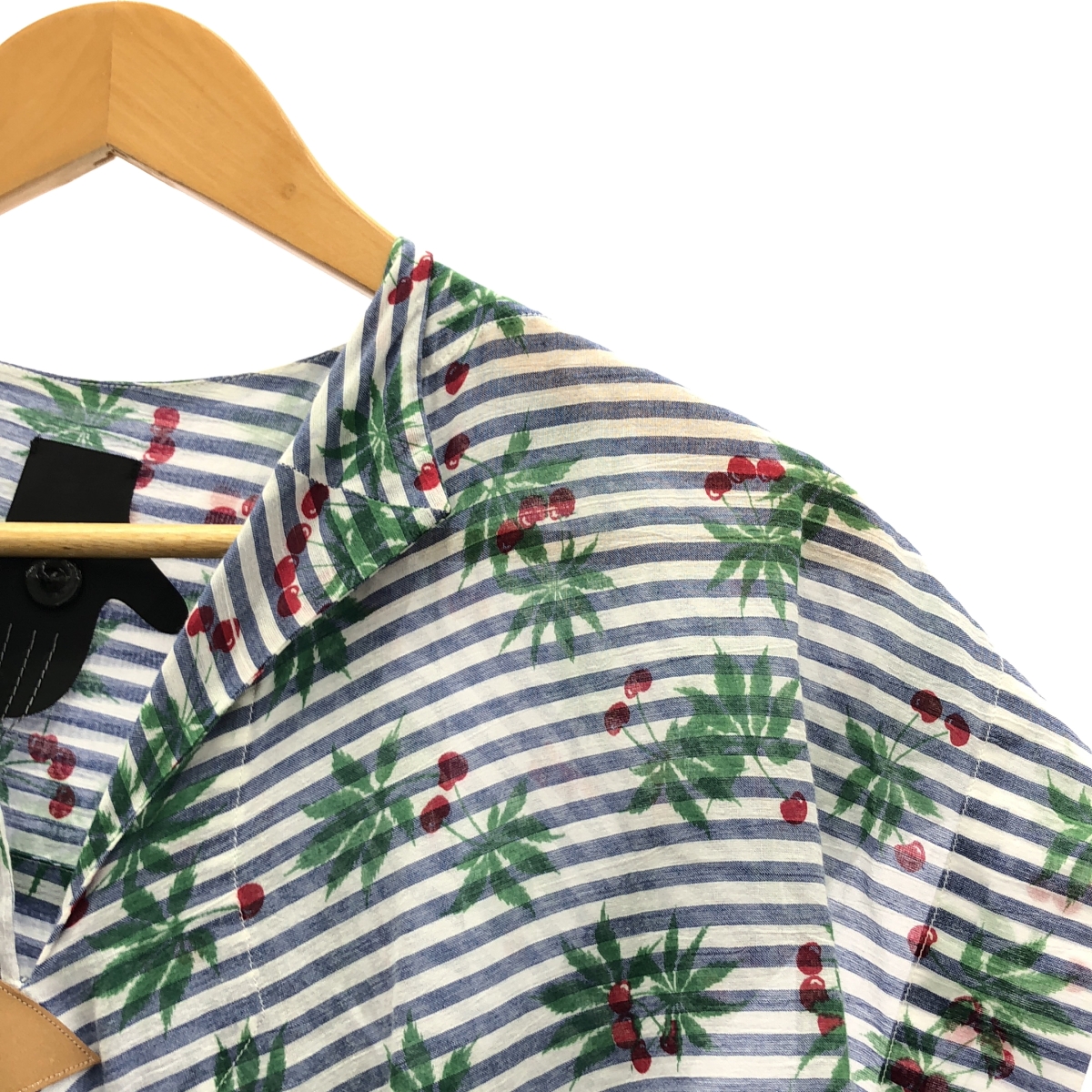 BERNHARD WILLHELM / ベルンハルトウイルヘルム 総柄 アシンメトリー ギャザー ボリューム ワンピース