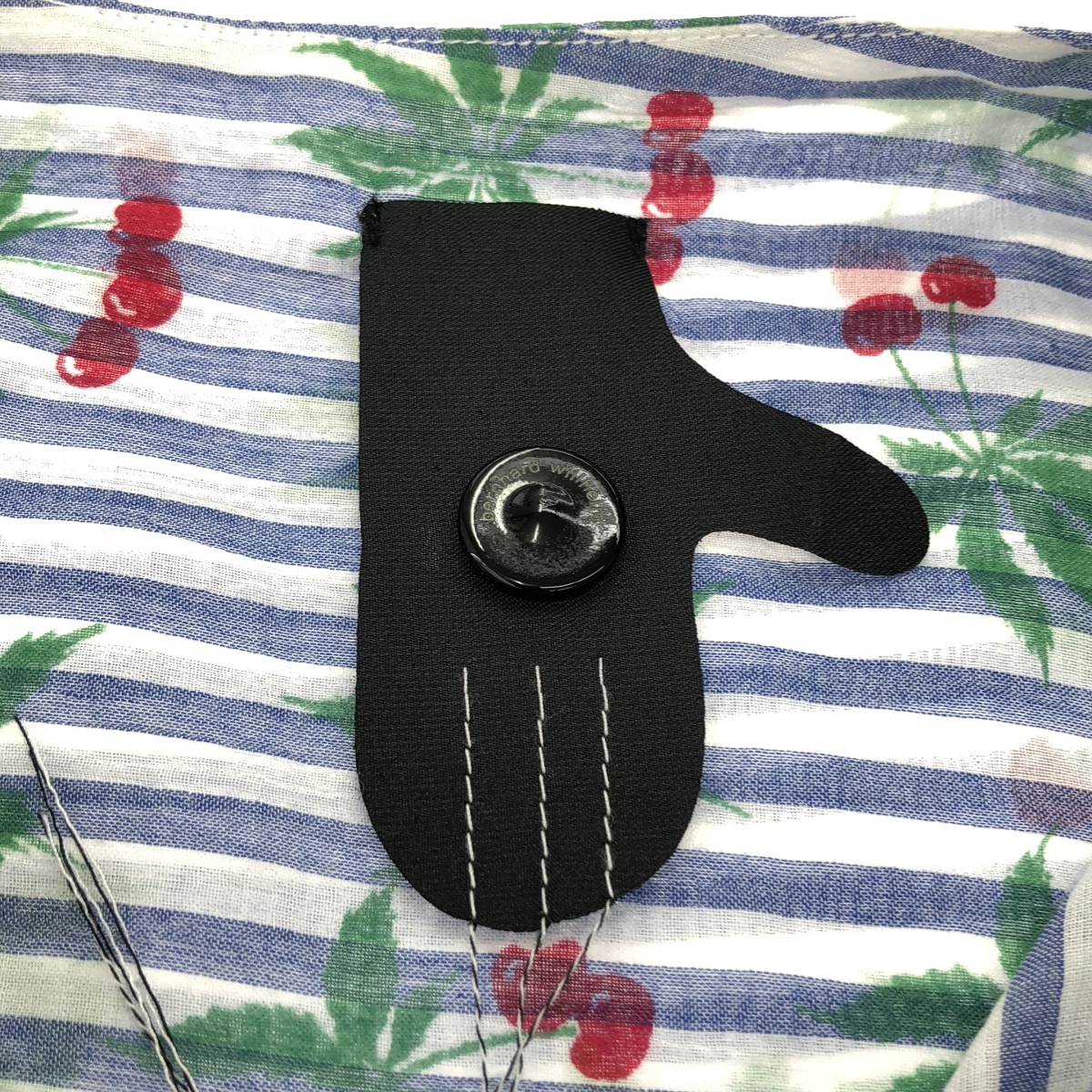 BERNHARD WILLHELM / ベルンハルトウイルヘルム 総柄 アシンメトリー ギャザー ボリューム ワンピース