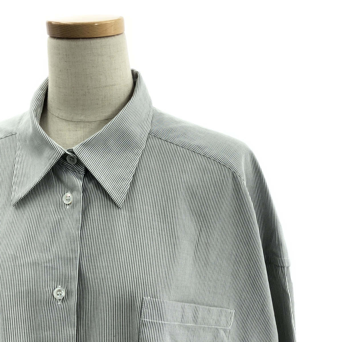 Maison Margiela / メゾンマルジェラ コットン ポプリン ストライプ オーバーサイズ シャツ ドレス ワンピース