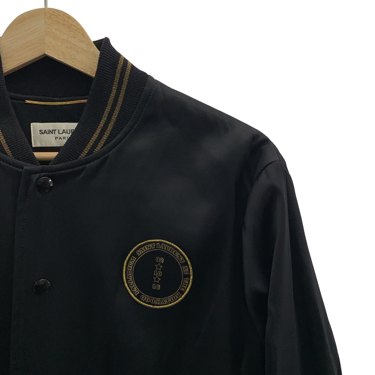 SAINT LAURENT PARIS / サンローランパリ エディ・スリマン期 PALLADIUM パラディウム 刺しゅう スパンコール装飾 テディジャケット