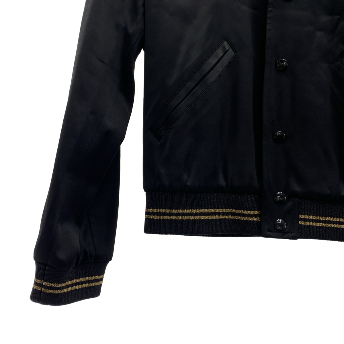 SAINT LAURENT PARIS / サンローランパリ エディ・スリマン期 PALLADIUM パラディウム 刺しゅう スパンコール装飾 テディジャケット