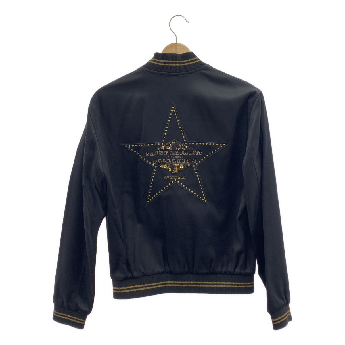 SAINT LAURENT PARIS / サンローランパリ エディ・スリマン期 PALLADIUM パラディウム 刺しゅう スパンコール装飾 テディジャケット