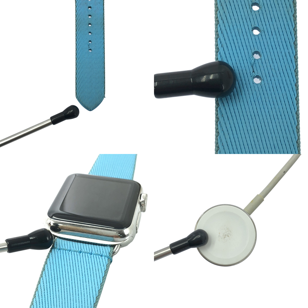 HERMES / エルメス Apple Watch / アップルウォッチ 38mm ステンレススチール 第1世代 A1553 シンプルトゥール ツイル ベルト