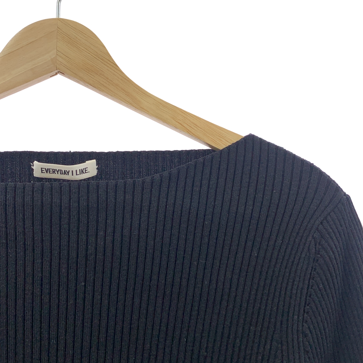 Deuxieme Classe / ドゥーズィエムクラス EVERYDAY I LIKE EVERYDAY KNIT リブ 七分袖 ニット