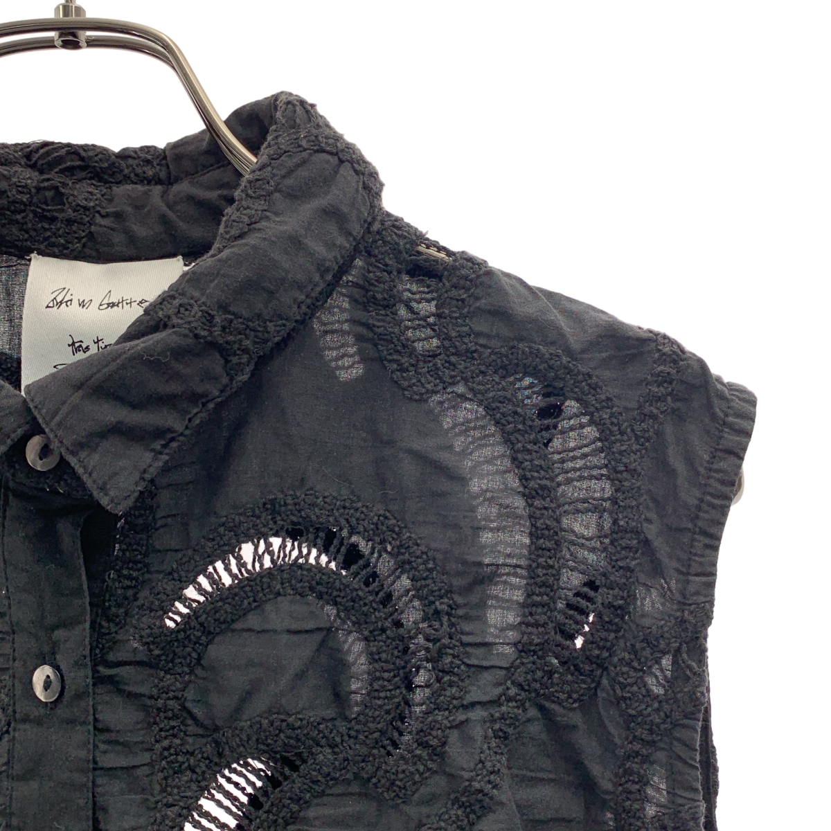 Whim Gazette / ウィムガゼット セットアップ エンブロイダリーフレンチスリーブシャツ / ウエストゴム イージー パンツ