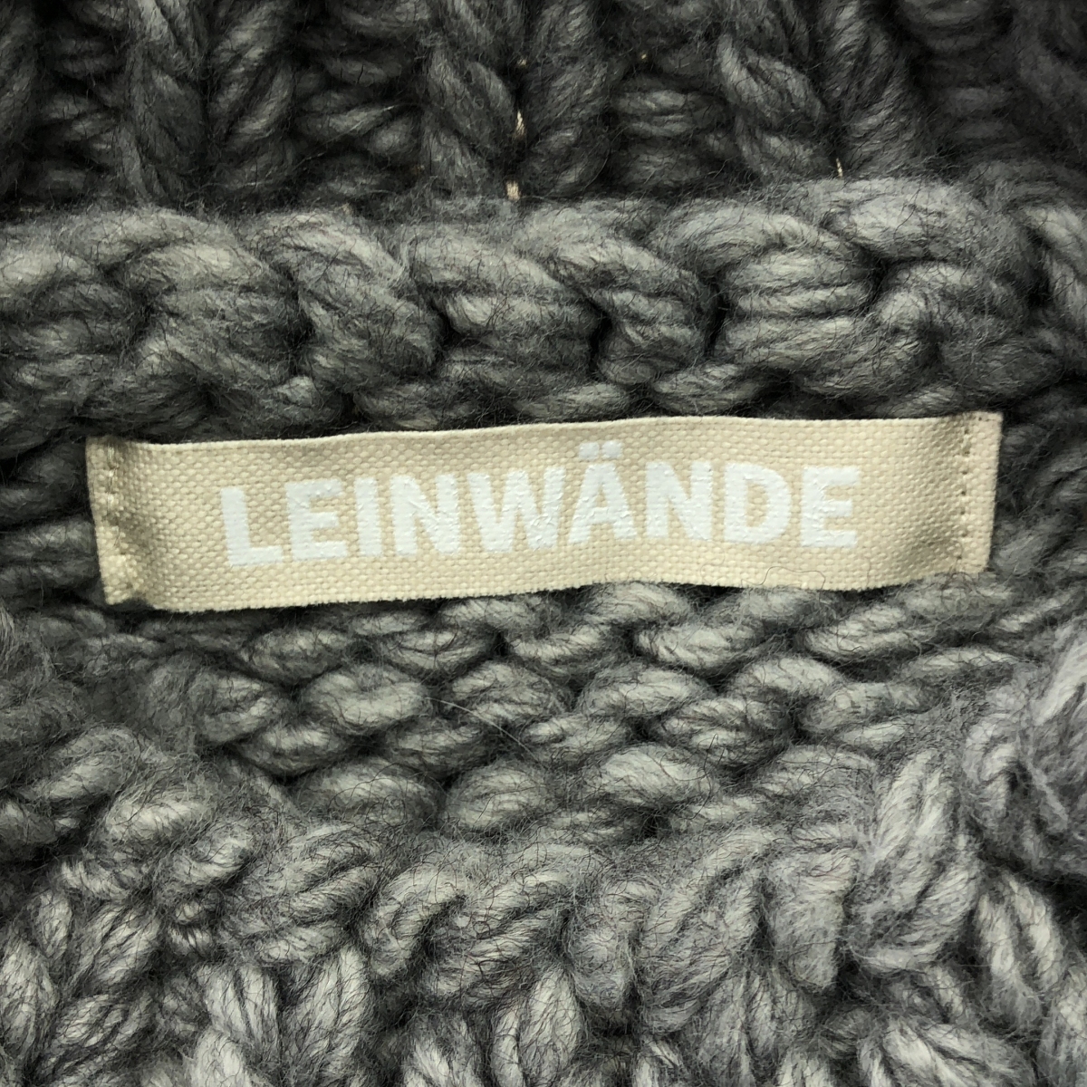 LEINWANDE / ラインヴァンド Snow Slope Intarsia Top / ウール バイカラー オーバー ニット セーター