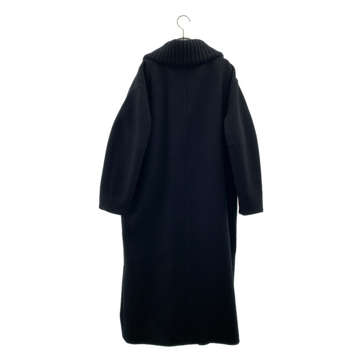 CLANE / クラネ RIB COLLAR WOOL LONG COAT / エリリブニットシングルコート / 総裏地
