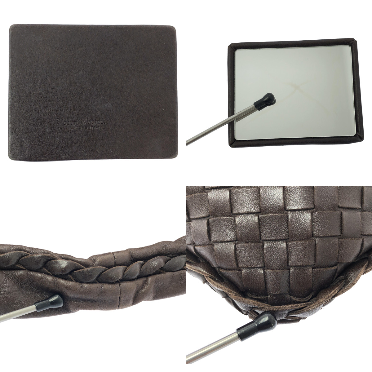 BOTTEGA VENETA / ボッテガヴェネタ ホーボー イントレチャート レザー ショルダーバッグ