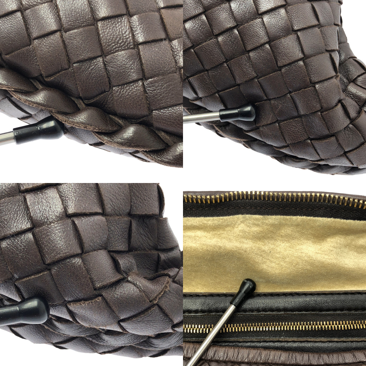 BOTTEGA VENETA / ボッテガヴェネタ ホーボー イントレチャート レザー ショルダーバッグ