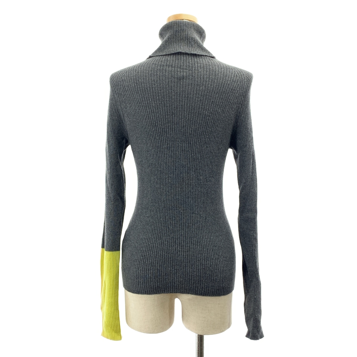 Yohji Yamamoto FEMME / ヨウジヤマモトファム バイカラー タートルネック リブニット