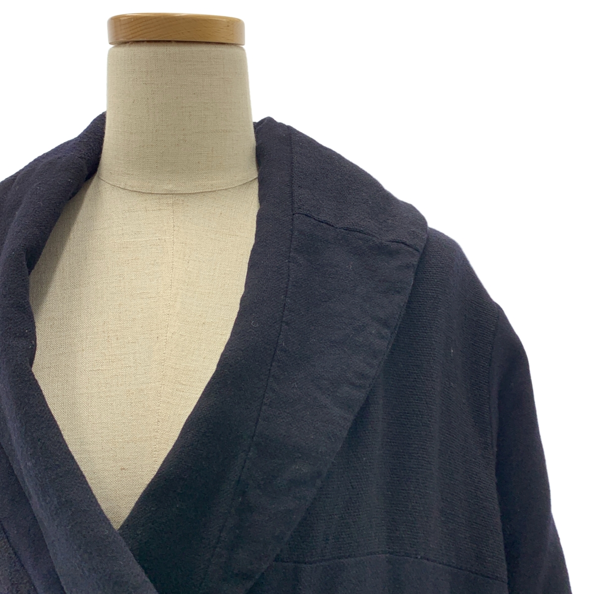 RICORRROBE / リコローブ ウール パッチワーク ショールカラー オーバー コート / 総裏地