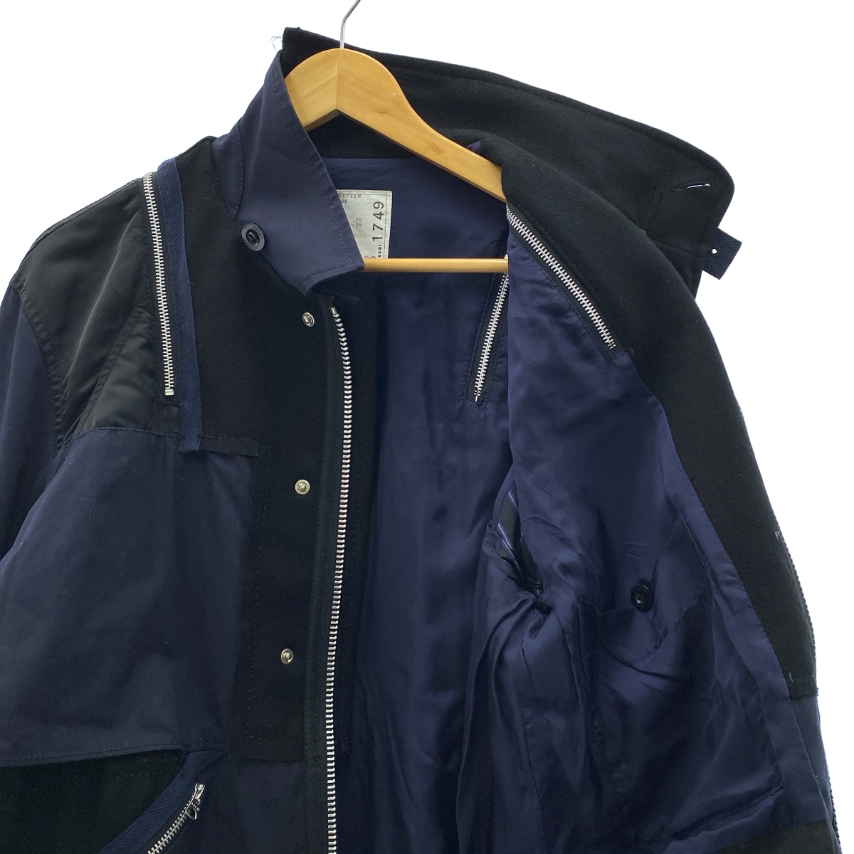 sacai / サカイ 異素材切替 ハイブリッド ミリタリージャケット