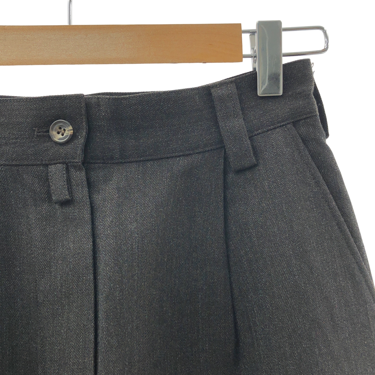 DRIES VAN NOTEN / ドリスヴァンノッテン ウール ヘリンボーン 裾切替 ロングスカート