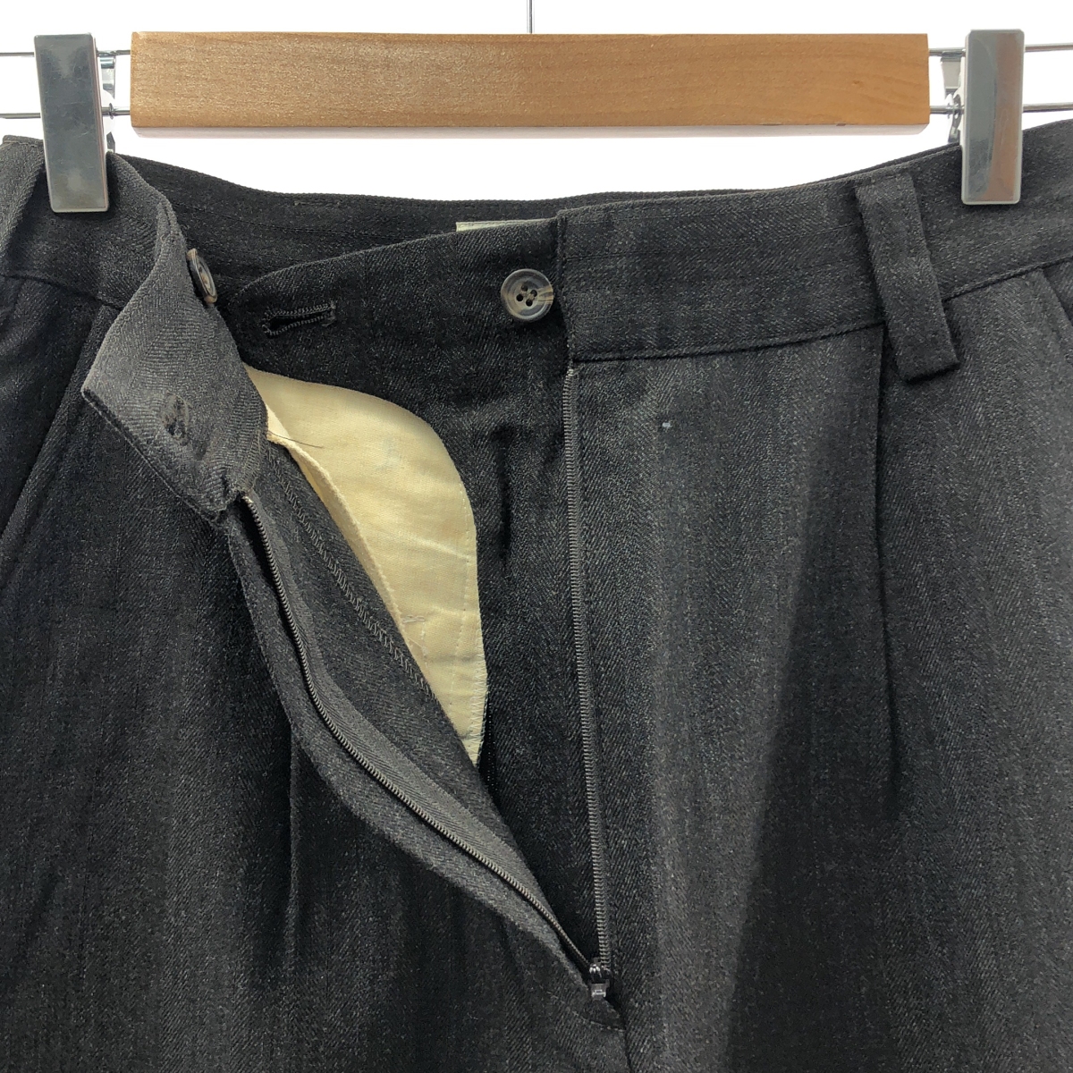 DRIES VAN NOTEN / ドリスヴァンノッテン ウール ヘリンボーン 裾切替 ロングスカート