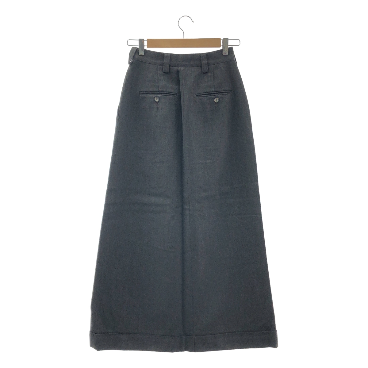 DRIES VAN NOTEN / ドリスヴァンノッテン ウール ヘリンボーン 裾切替 ロングスカート