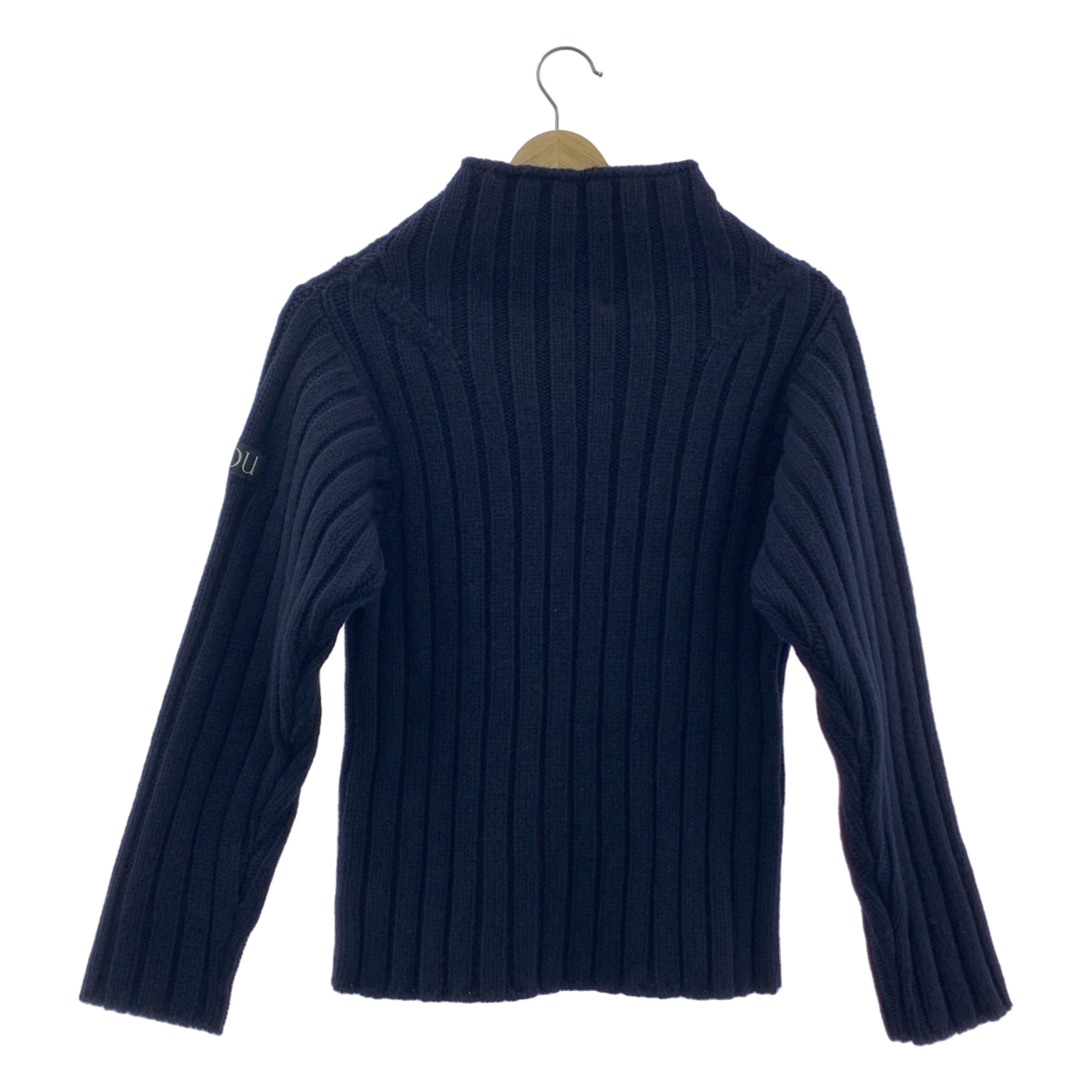 PATOU / パトゥ ウール ワンポイントロゴ ハイネック リブ ニット セーター