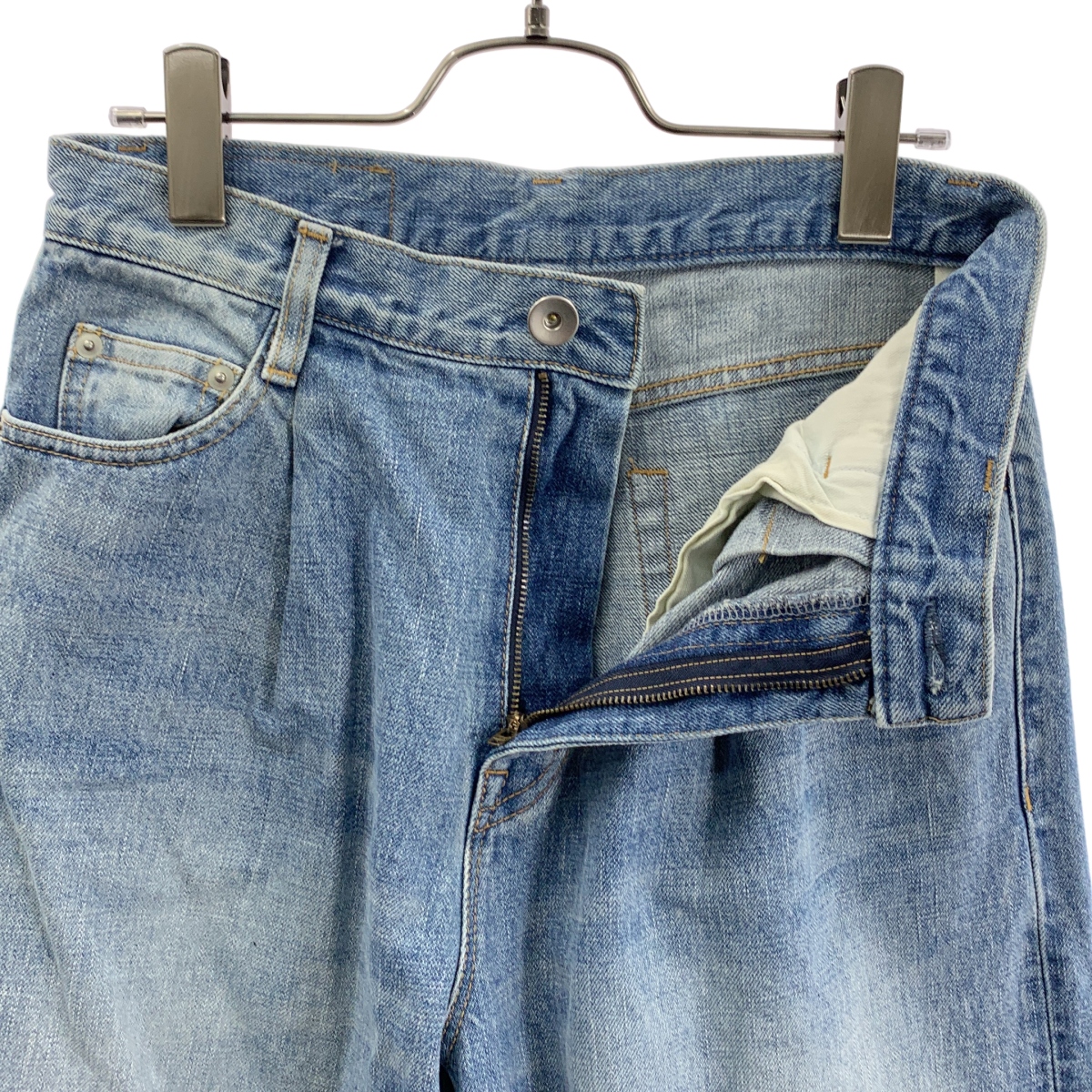 Deuxieme Classe / ドゥーズィエムクラス EVERYDAY I LIKE. / ロゴパッチ ホワイト タックバギーデニム パンツ