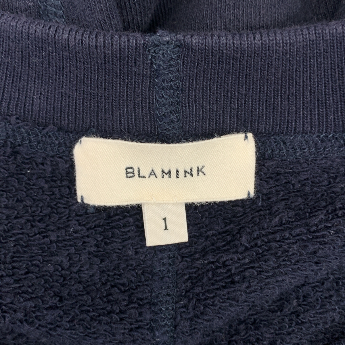 BLAMINK / ブラミンク 吊り裏毛素材スウェット / ワンポイントロゴ オーバートレーナー