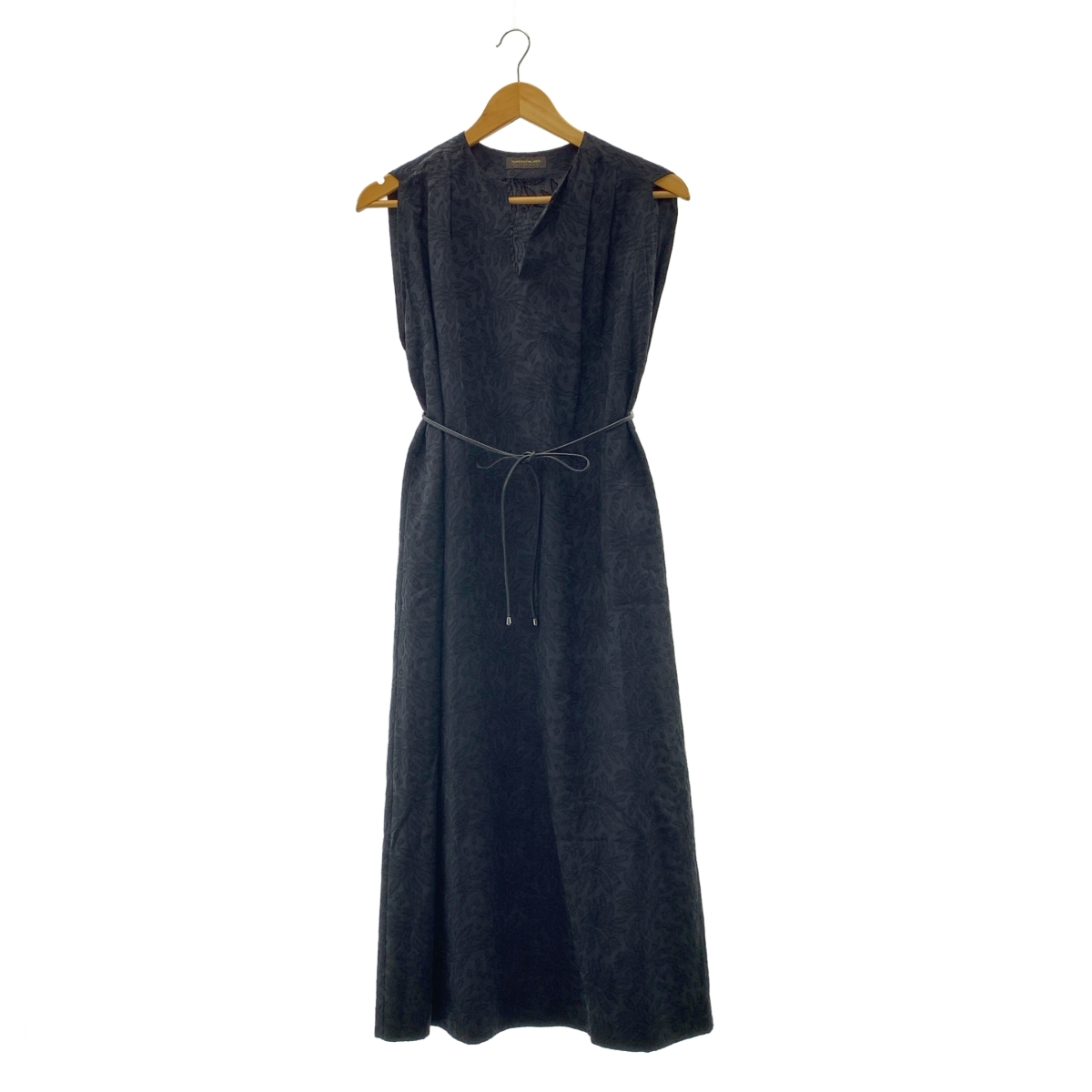 TOMORROWLAND collection / トゥモローランドコレクション ベルテッド リーフエンブロイダリー キーネック ドレス ワンピース