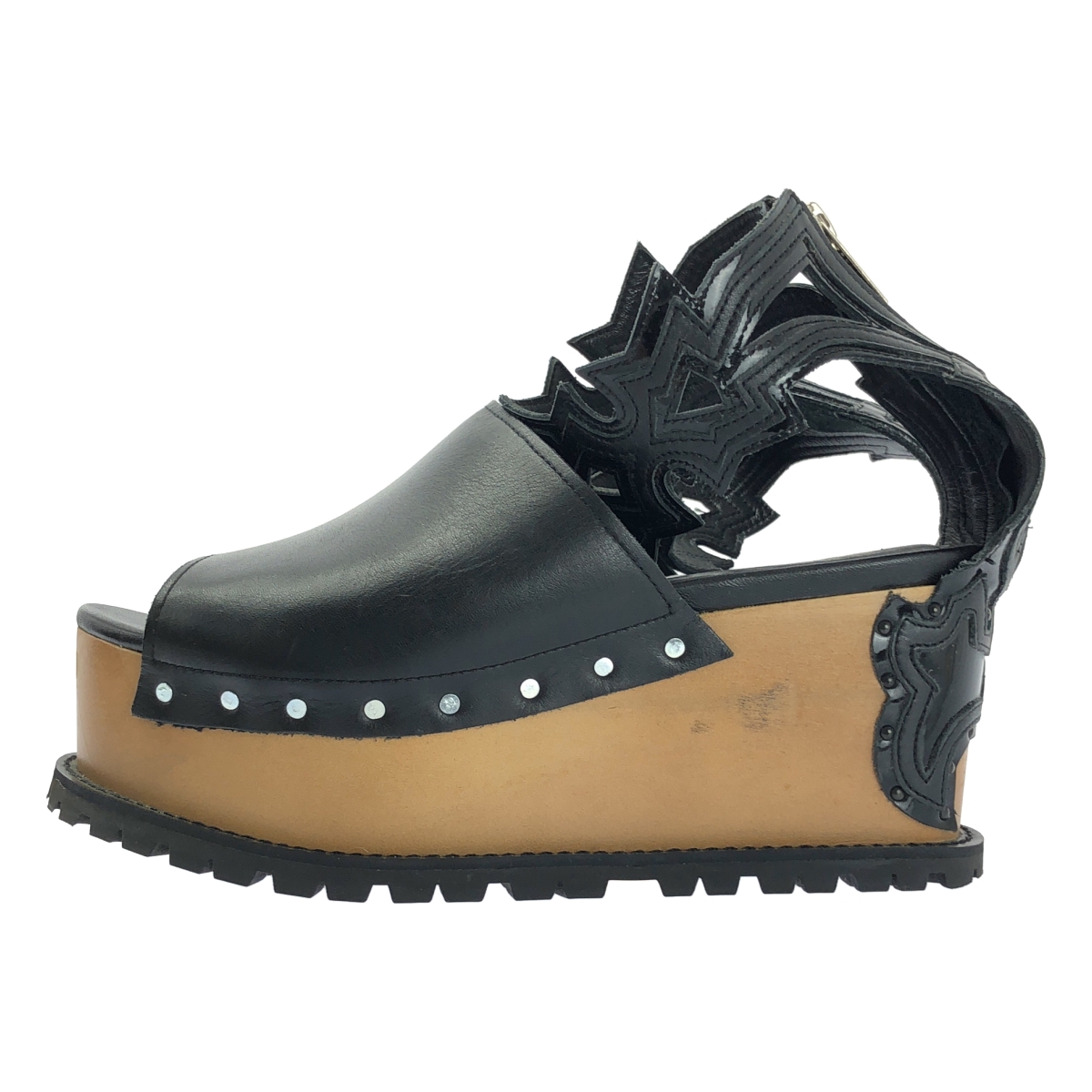 sacai / サカイ アンクルストラップ プラットフォーム サンダル