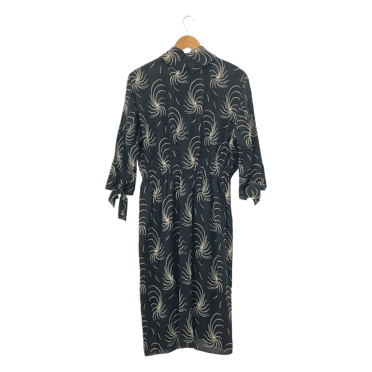 PRADA / プラダ 総柄プリント サブレ シャーリング ドレス ワンピース