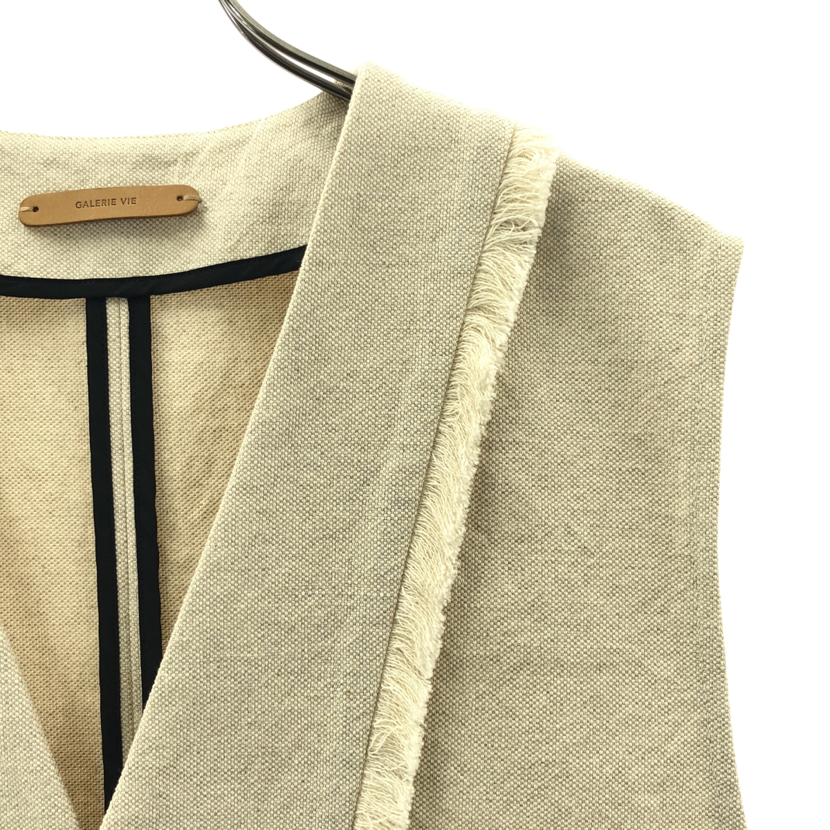 GALERIE VIE / ギャルリーヴィー コットンリネン キャンバス フリンジ ベスト