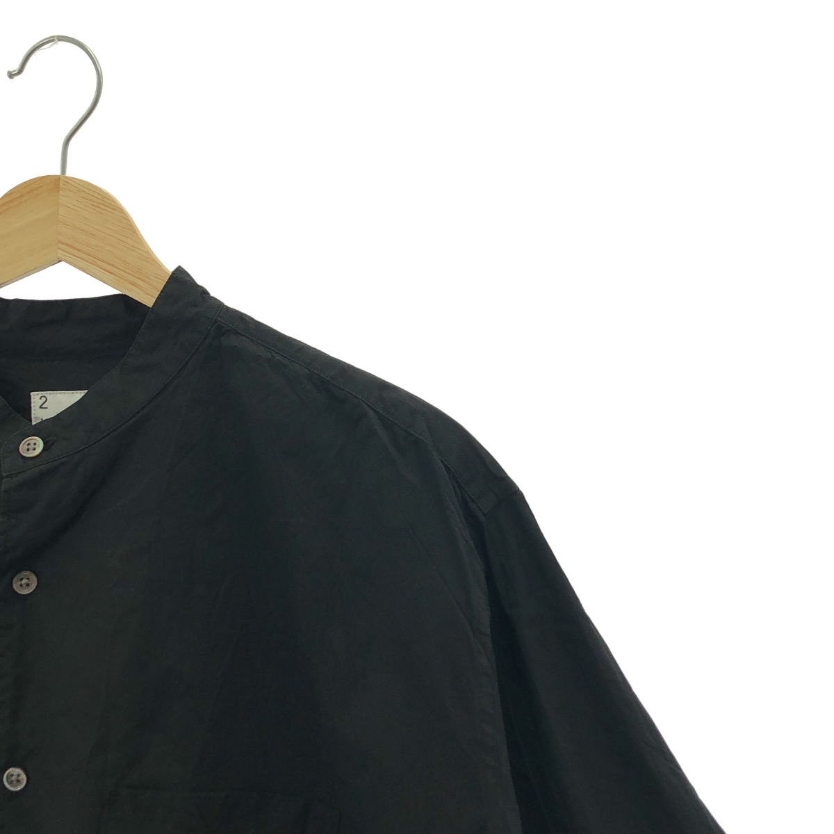 holk / ホーク コットン バンドカラーシャツ