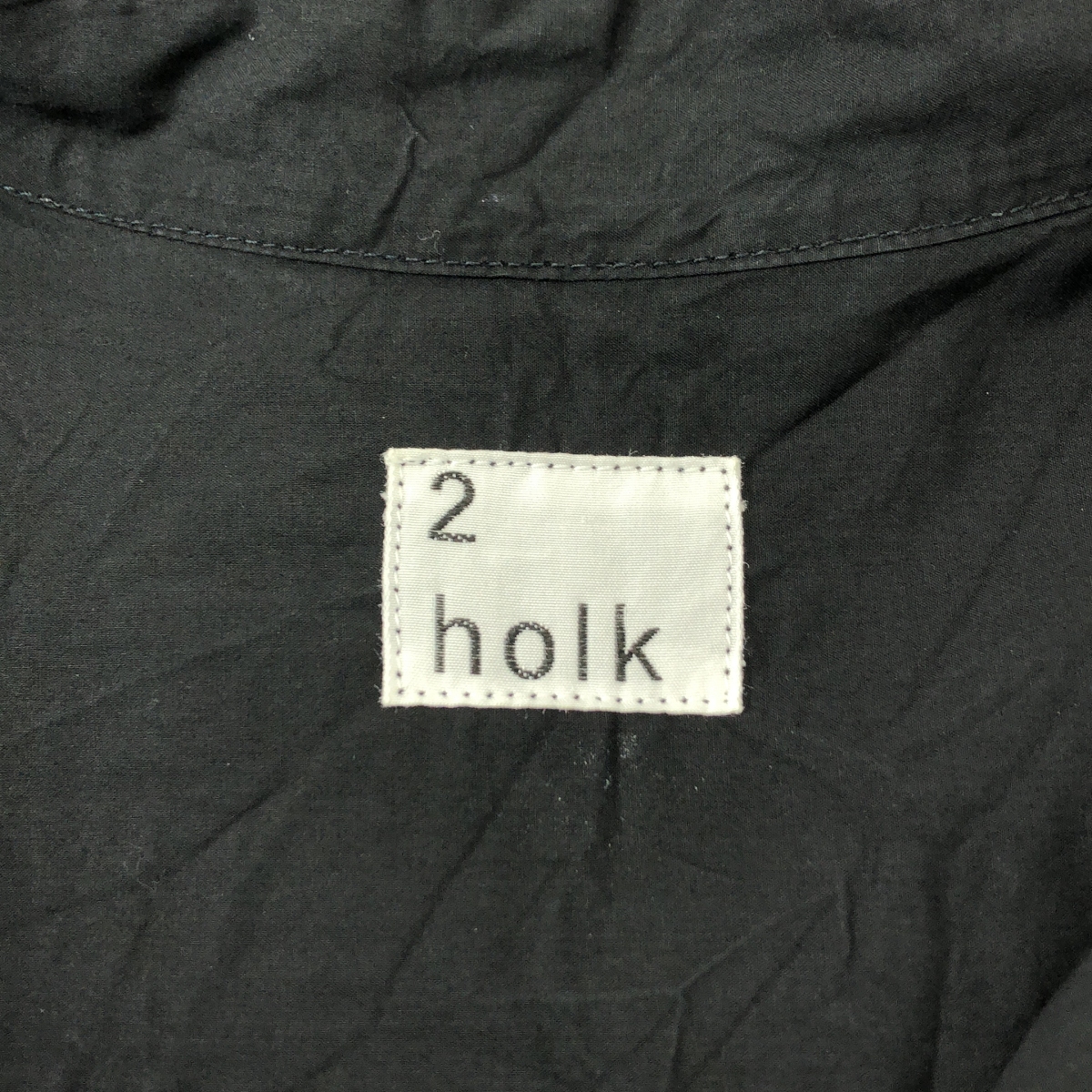 holk / ホーク コットン バンドカラーシャツ