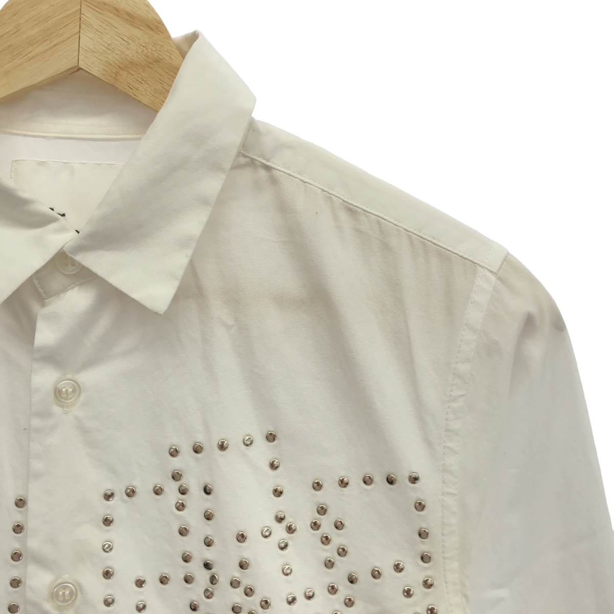 noir kei ninomiya / ノワールケイニノミヤ スタッズ コットン ロングスリーブシャツ