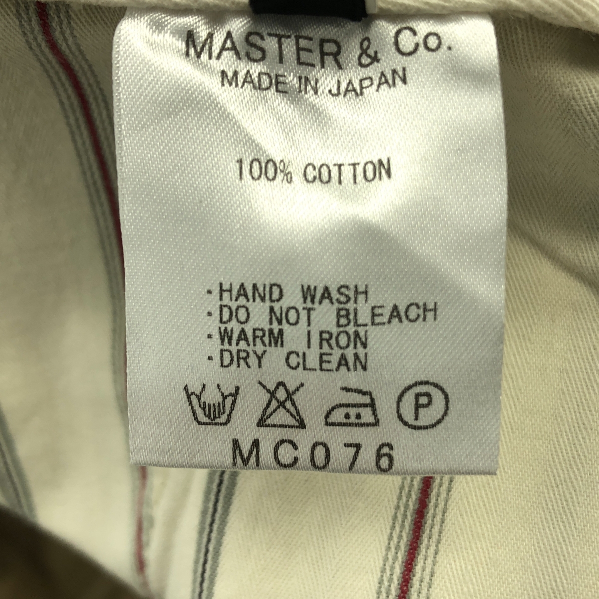 MASTER&CO / マスターアンドコー ベルト付き コットン チノ パンツ