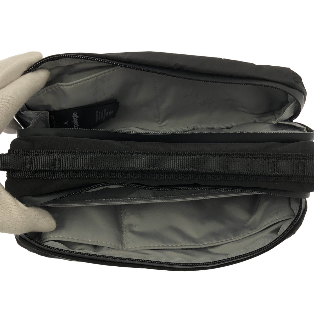 REGULATION Yohji Yamamoto / レギュレーションヨウジヤマモト × Topologie / トポロジー TECH SATEEN BOTTLE SACOCHE / ロゴ ショルダーバッグ