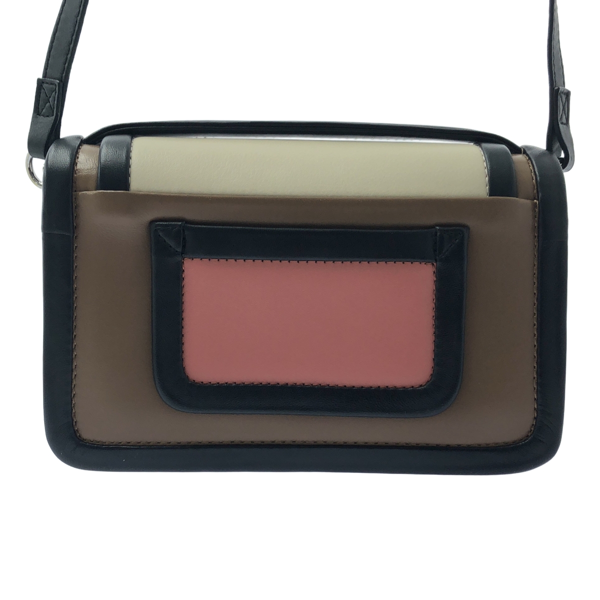 PIERRE HARDY / ピエールアルディ QV08 / アルファ 2way ショルダー付き レザー フラップ ハンドバッグ