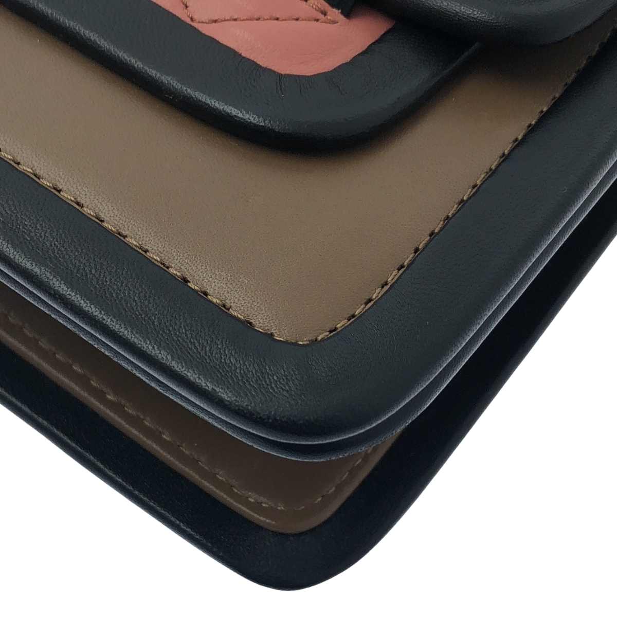 PIERRE HARDY / ピエールアルディ QV08 / アルファ 2way ショルダー付き レザー フラップ ハンドバッグ