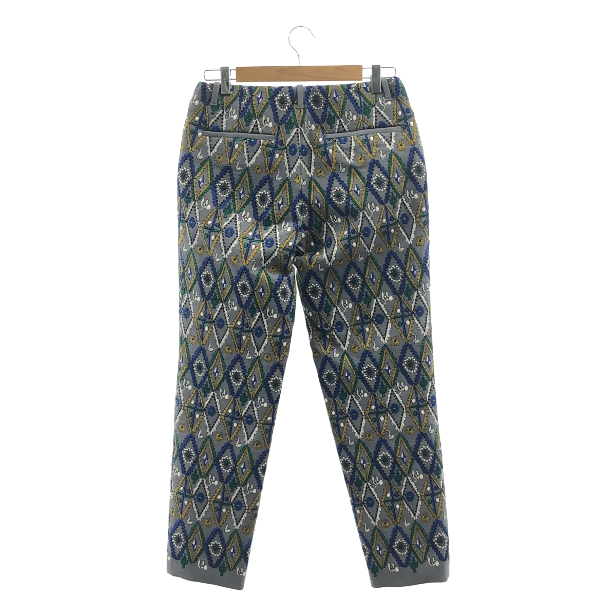 mina perhonen / ミナペルホネン forest diamond ウール エンブロイダリー テーパードパンツ