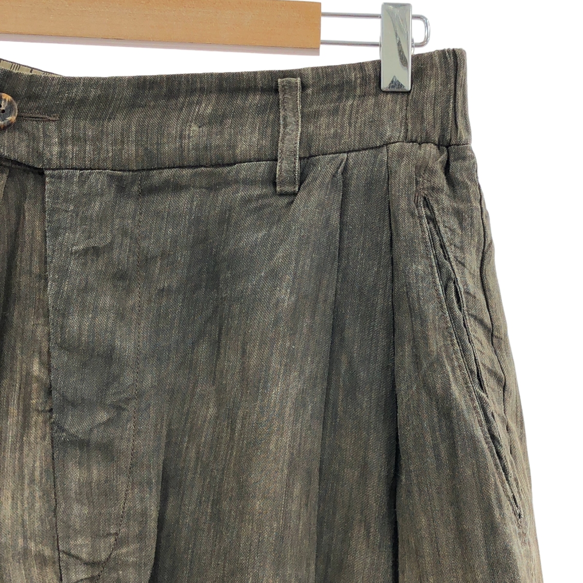 ziggy chen / ジギーチェン CLASSIC PLEATED WIDE TROUSERS / タック ワイド スラックス パンツ / 裏地付き