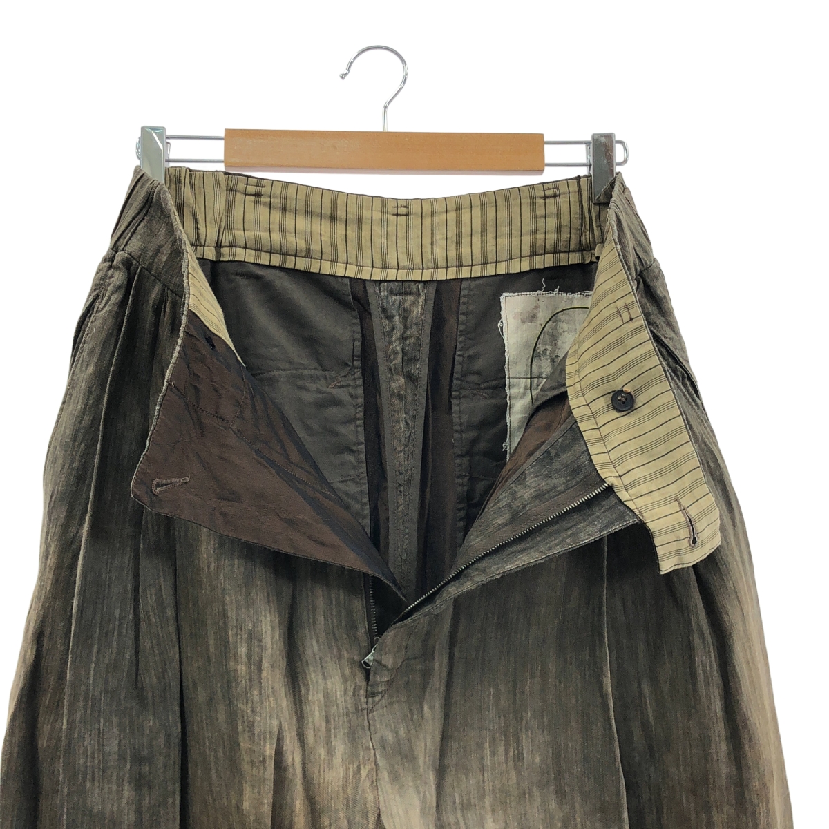 ziggy chen / ジギーチェン CLASSIC PLEATED WIDE TROUSERS / タック ワイド スラックス パンツ / 裏地付き