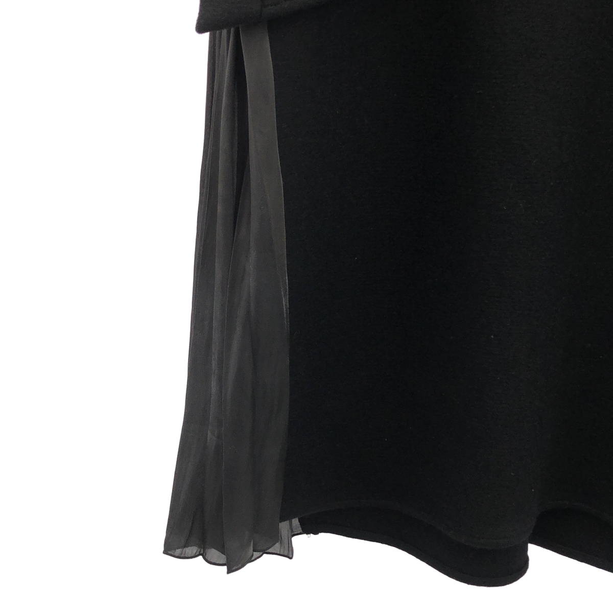 muller of yoshiokubo / ミュラーオブヨシオクボ ウール サイドボタン プリーツ ドレス ワンピース