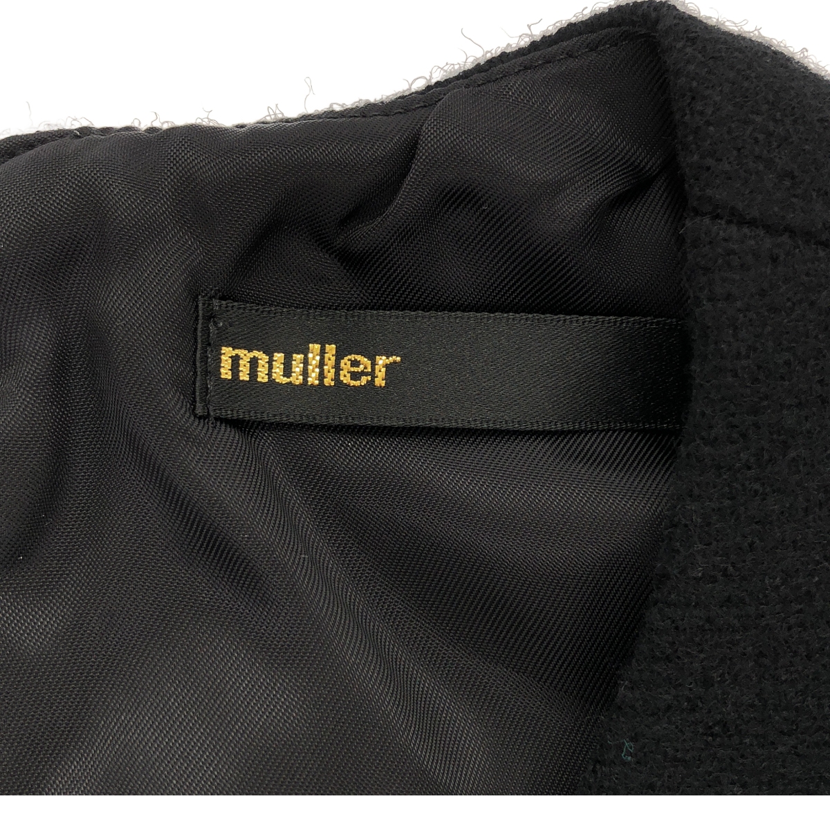 muller of yoshiokubo / ミュラーオブヨシオクボ ウール サイドボタン プリーツ ドレス ワンピース