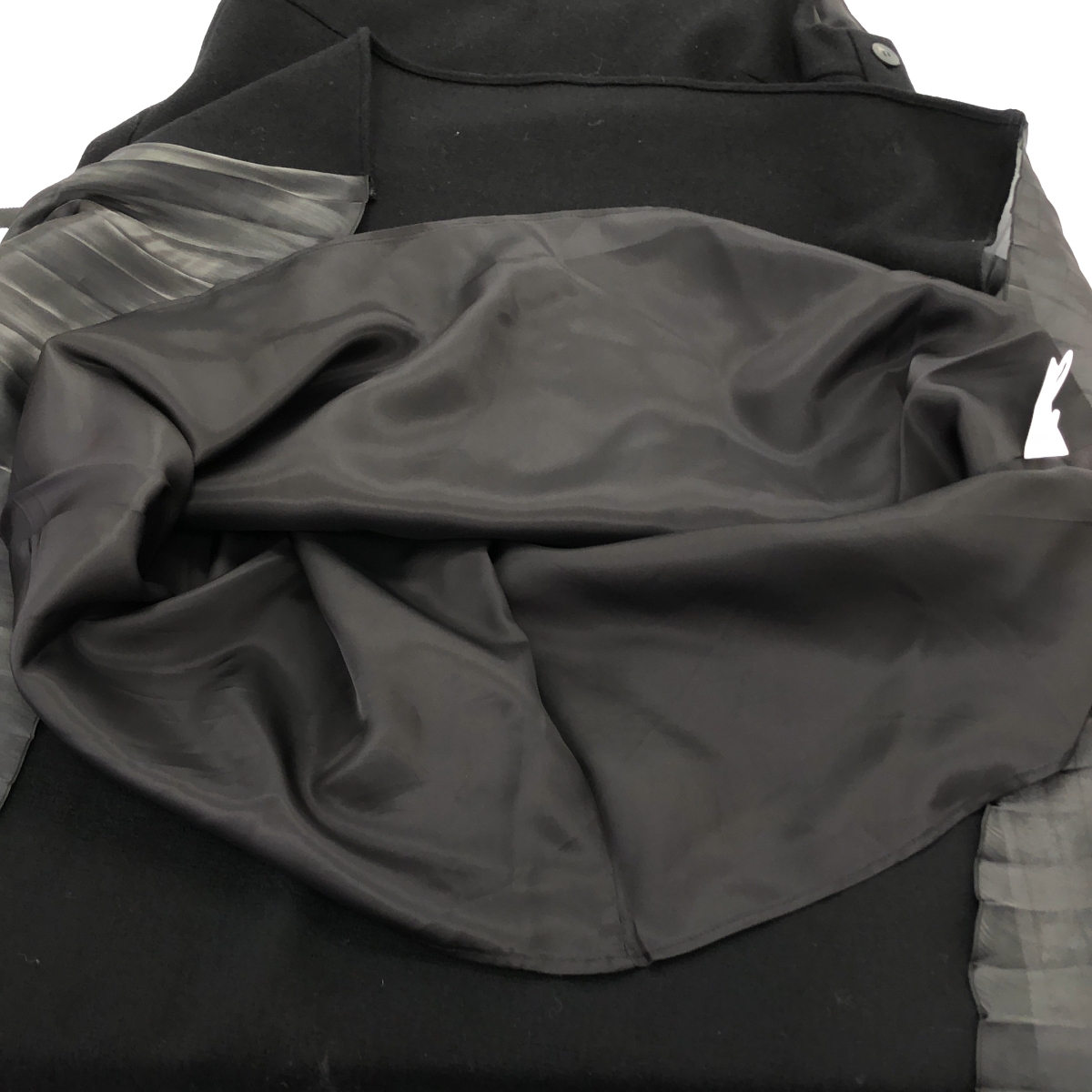 muller of yoshiokubo / ミュラーオブヨシオクボ ウール サイドボタン プリーツ ドレス ワンピース