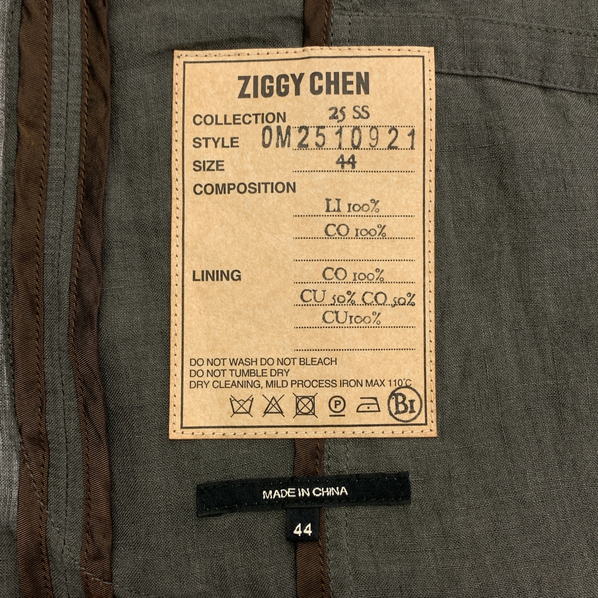 ziggy chen / ジギーチェン 3 Button Long Jacket / シングルブレスト オーバー ジャケット