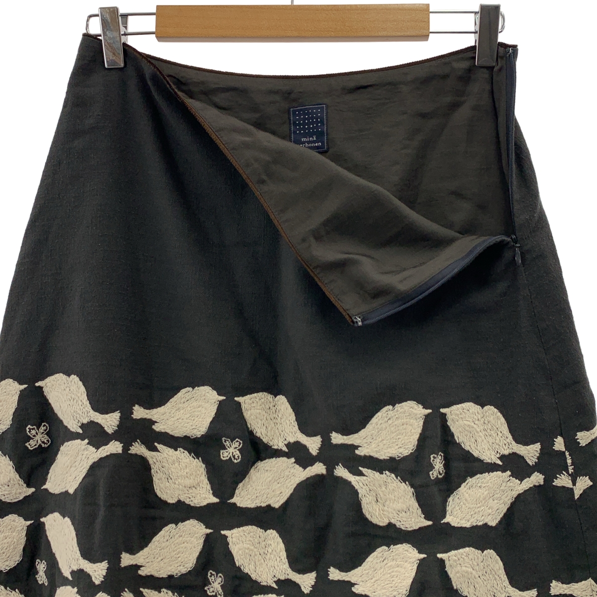 mina perhonen / ミナペルホネン four birds コットン 刺しゅう スカート