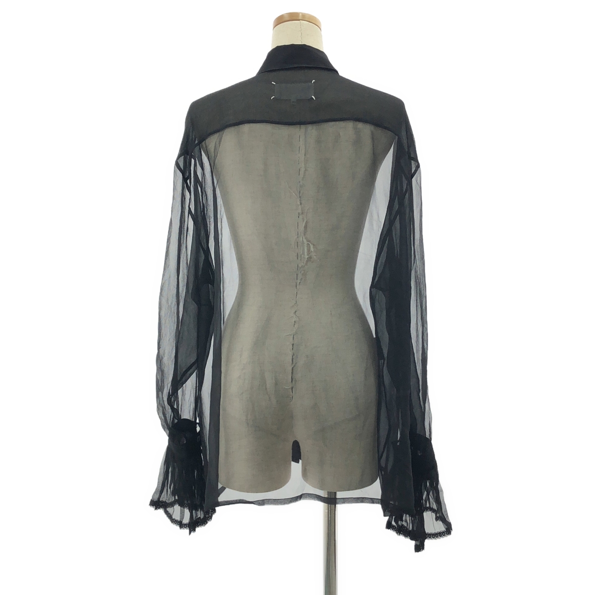 Maison Margiela / メゾンマルジェラ 白タグ シアー フリル ブラウス