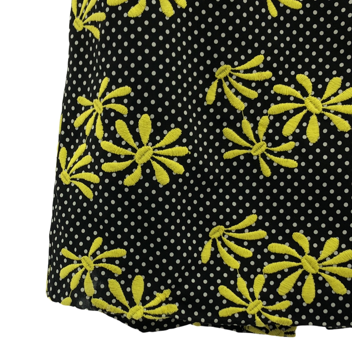 UNION LAUNCH / ユニオンランチ × Ron Herman ロンハーマン別注 ドット フラワー刺しゅう スカート