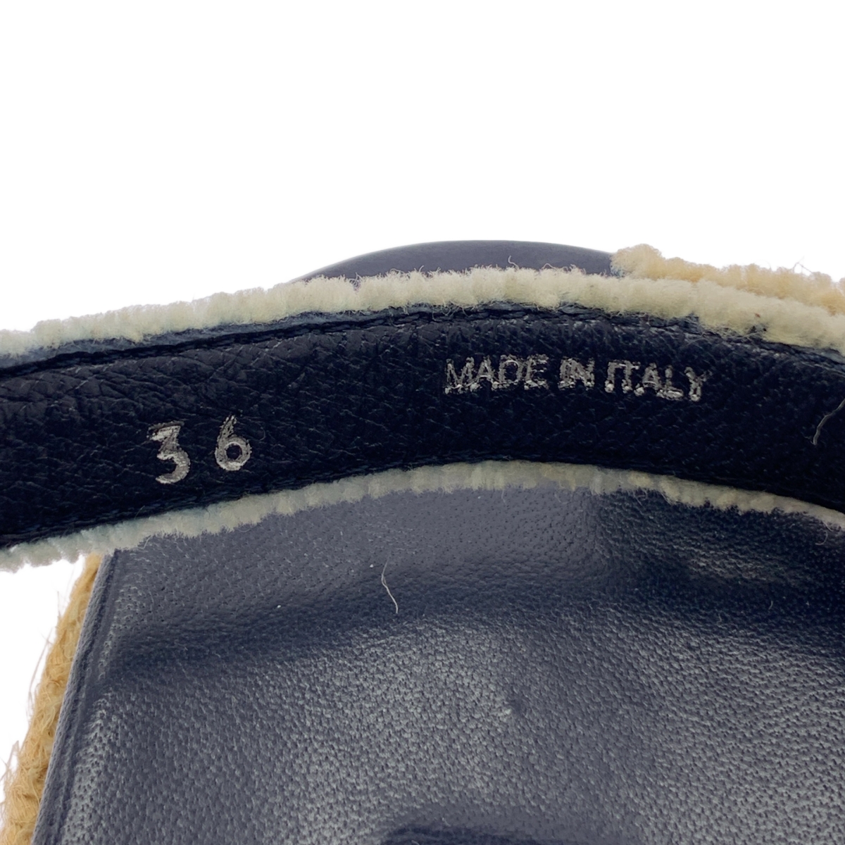 miu miu / ミュウミュウ デニム クロス ストラップ ウェッジソール サンダル