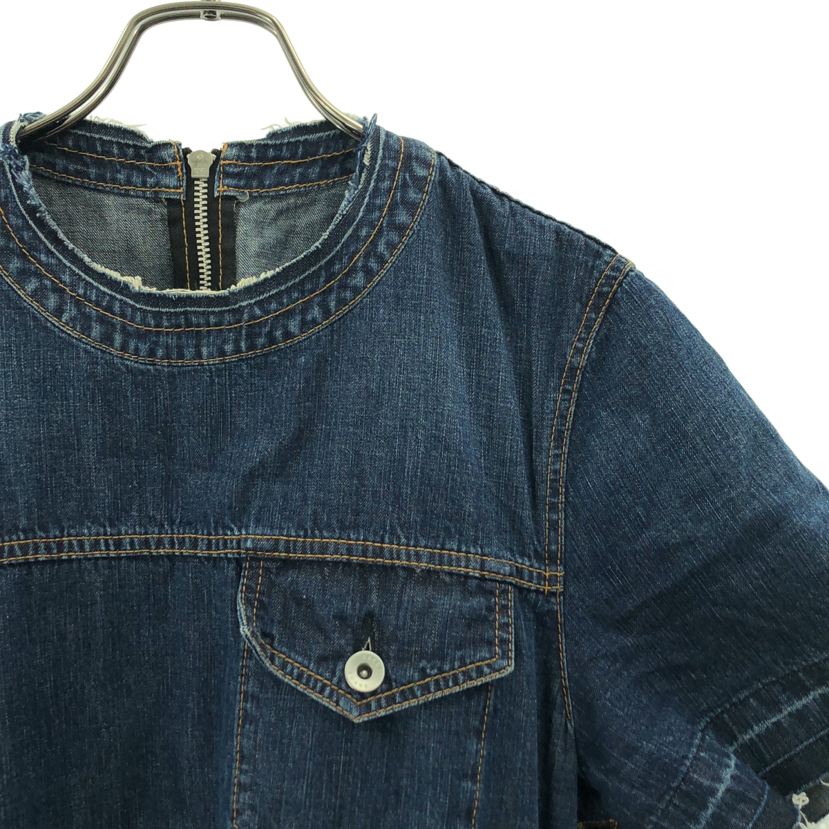 サイドジップ カットオフ デニムワンピース | ブランド古着の買取