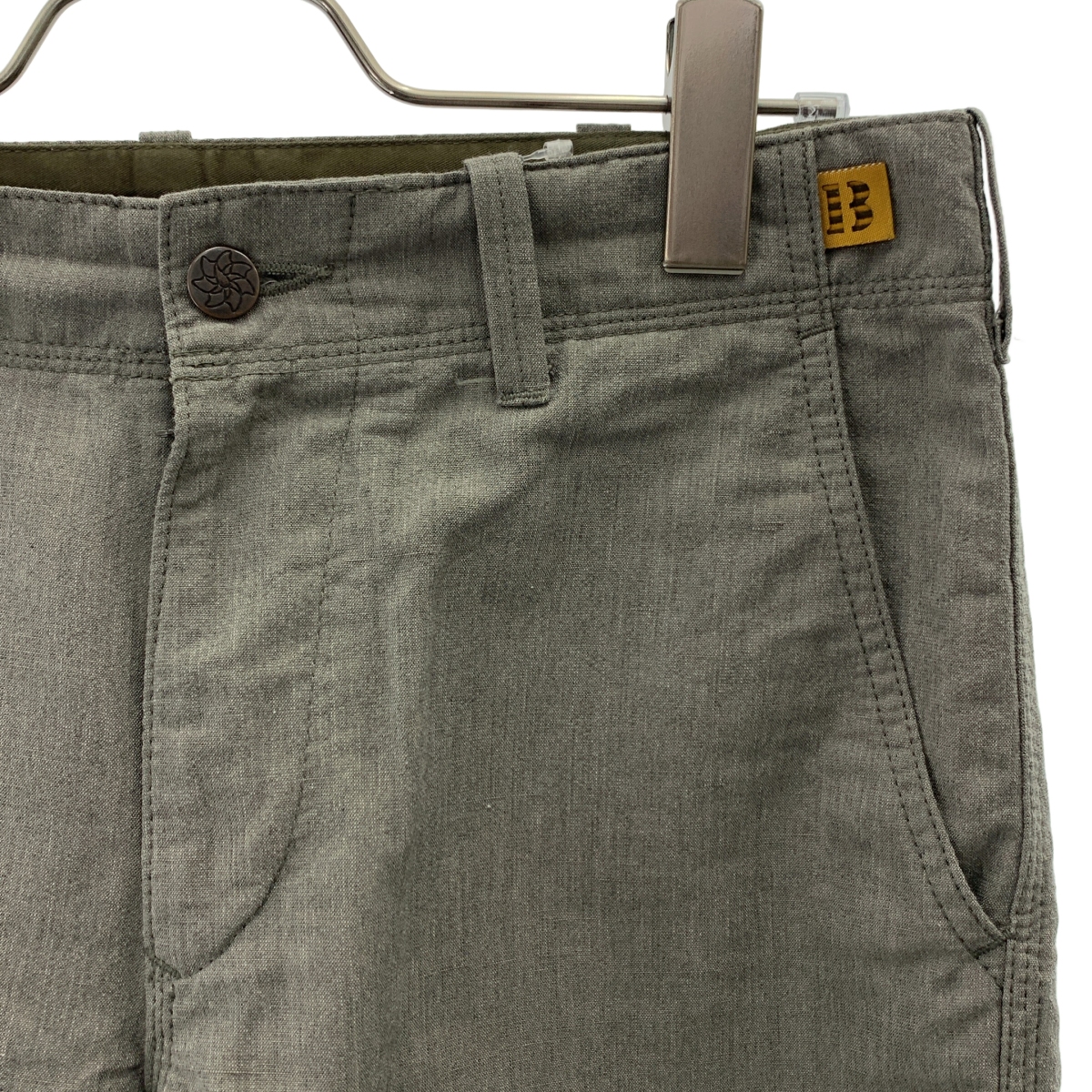 BROWN by 2-tacs / ブラウンバイツータックス TRNITY CHAMBRAY TAPERED ウール リネン混 シャンブレー テーパードパンツ