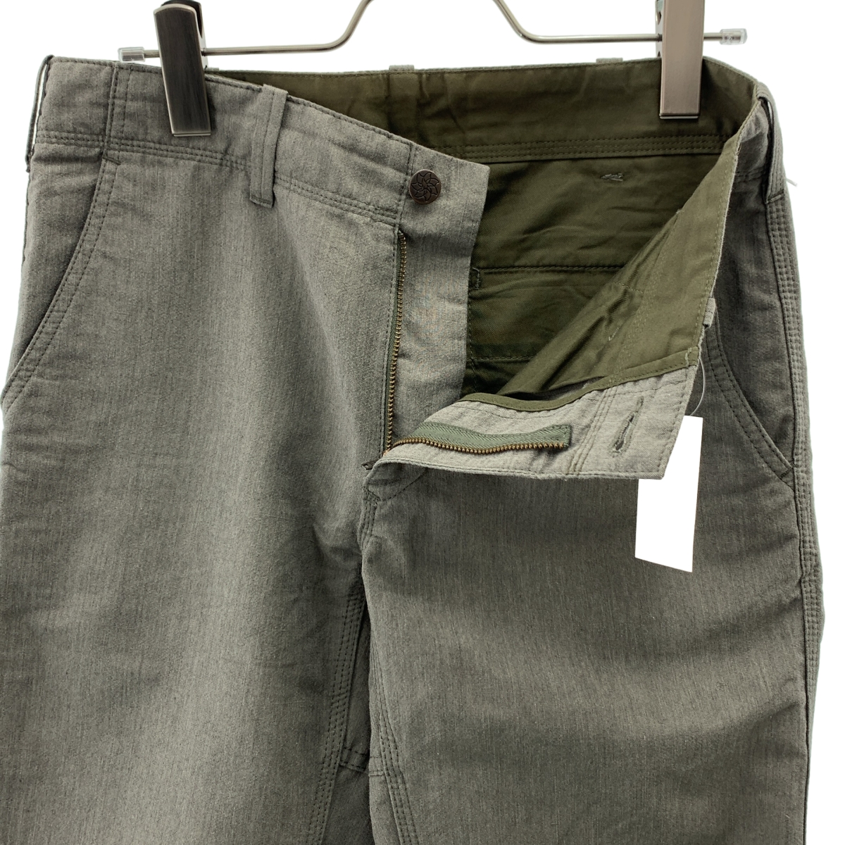 BROWN by 2-tacs / ブラウンバイツータックス TRNITY CHAMBRAY TAPERED ウール リネン混 シャンブレー テーパードパンツ